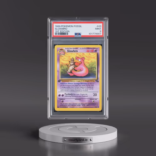 1999 Pokémon Fossil #43 Slowbro - 1st Edition (PSA 9 MINT)