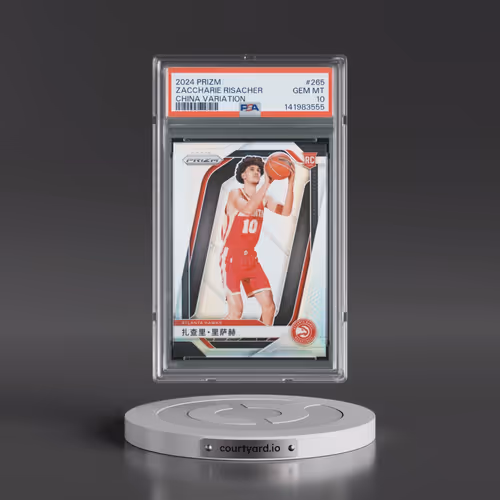 2024 Panini Prizm #265 Zaccharie Risacher - China Variation (PSA 10 GEM MINT)