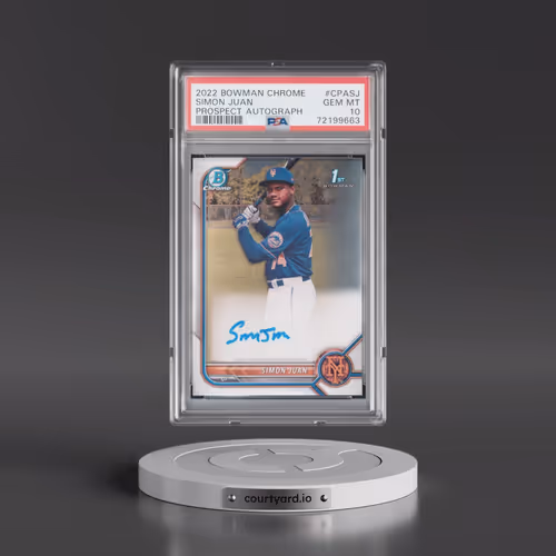 2022 Bowman Chrome Prospect Autographs #CPASJ Simon Juan (PSA 10 GEM MINT)