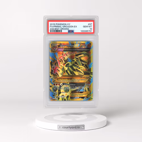 2015 Pokémon XY Ancient Origins #97 Primal Groudon EX - Holo Full Art (PSA 10 GEM MINT)