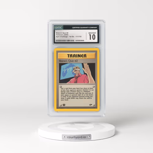 2000 Gym Challenge #111 Blaine's Quiz #2 - 1st Edition 1st Edition (CGC 10 GEM MINT)