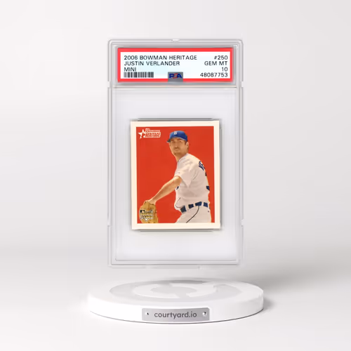 2006 Bowman Heritage #250 Justin Verlander - Mini (PSA 10 GEM MINT)
