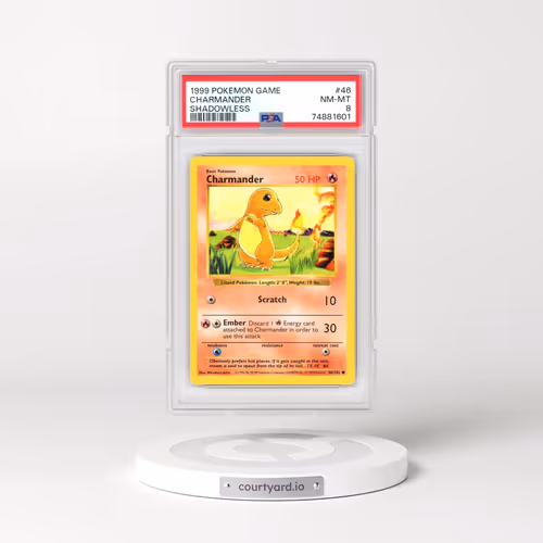 1999 Pokémon Game #46 Charmander - Shadowless (PSA 8 NM-MT)