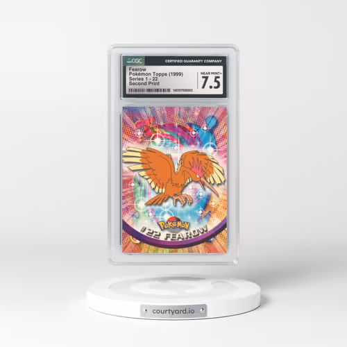 1999 Series 1 (Oval Nintendo Seal) #22 Fearow - Second Print (Black Topps Logo) (CGC 7.5 NM+)