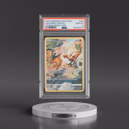 2023 Pokémon Swsh Black Star Promo #283 Galarian Zapdos - Crown Zenith Tins (PSA 10 GEM MINT)