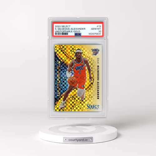 2022 Panini Select Unstoppable #13 Shai Gilgeous-Alexander - Gold (PSA 10 GEM MINT)