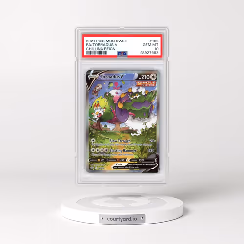 2021 Pokémon Sword & Shield Chilling Reign #185 Tornadus V - Holo Full Art (PSA 10 GEM MINT)