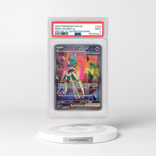 2023 Pokémon Par EN-Paradox Rift #249 Iron Valiant EX - Holo Special Illustration Rare (PSA 9 MINT)
