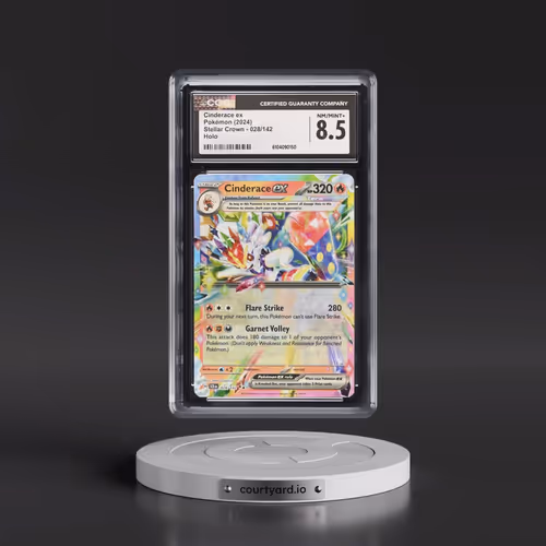 2024 Pokémon Scr EN-Stellar Crown #028 Cinderace EX - Holo (CGC 8.5 NM-MT+)
