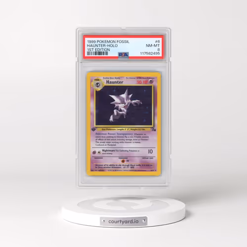 1999 Pokémon Fossil #6 Haunter - 1st Edition Holo (PSA 8 NM-MT)