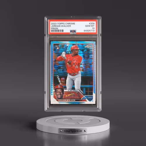 2023 Topps Chrome #209 Jordan Walker - Prism Refractor (PSA 10 GEM MINT)