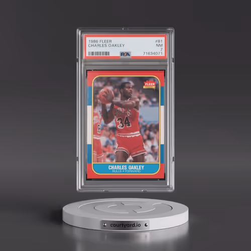 1986 Fleer #81 Charles Oakley (PSA 7 NM)