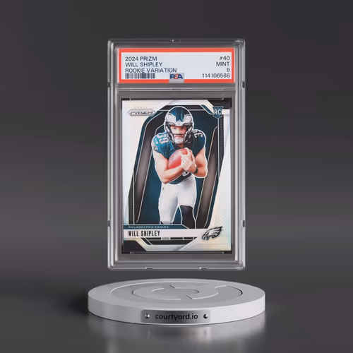 2024 Panini Prizm Rookie Variation #40 Will Shipley (PSA 9 MINT)