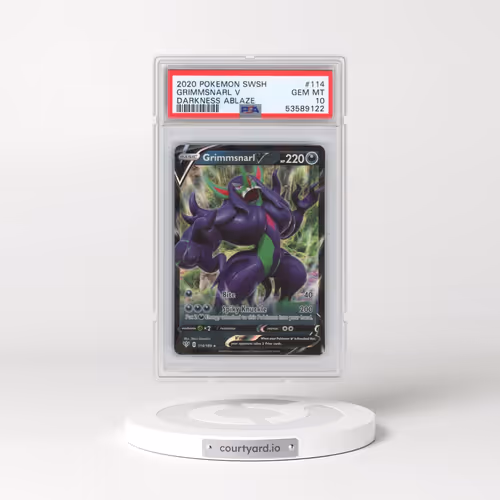 2020 Pokémon Sword & Shield Darkness Ablaze #114 Grimmsnarl V - Holo (PSA 10 GEM MINT)