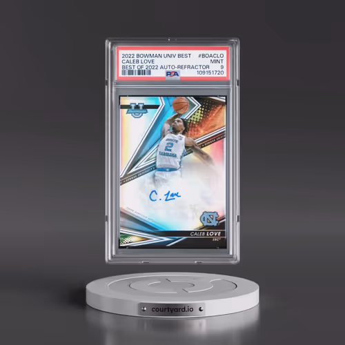 2022 Bowman University Best Best of 2022 Autograph #BOACLO Caleb Love - Refractor (PSA 9 MINT)