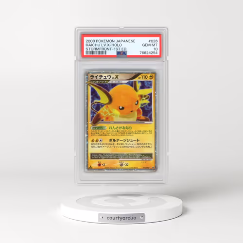 2008 Pokémon Stormfront #026 Raichu LV.X - 1st Edition Holo (PSA 10 GEM MINT)