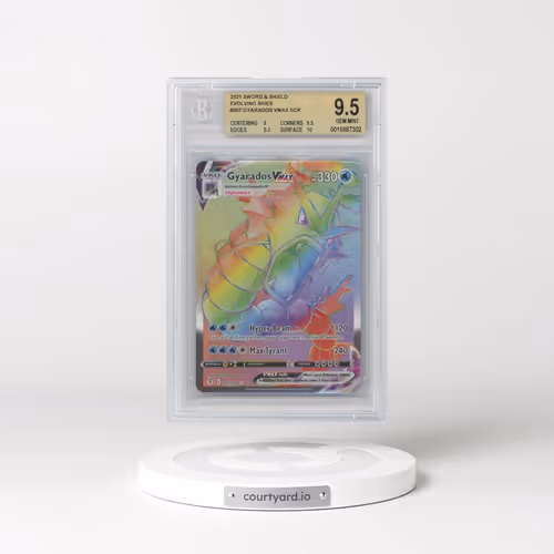 2021 Evolving Skies #207 Gyarados VMAX - Rainbow Rare Holo (BGS 9.5 GEM MINT)