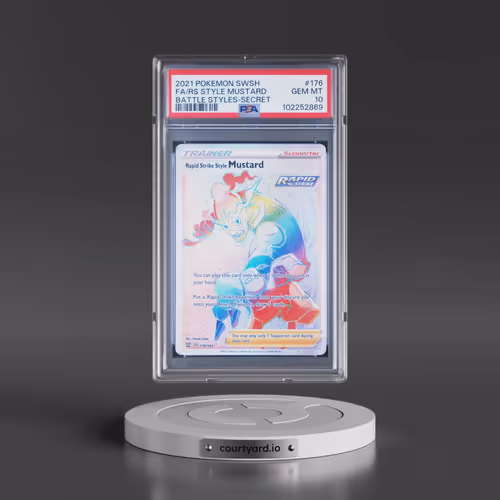 2021 Pokémon Sword & Shield Battle Styles #176 Rapid Strike Style Mustard - Full Art Secret (PSA 10