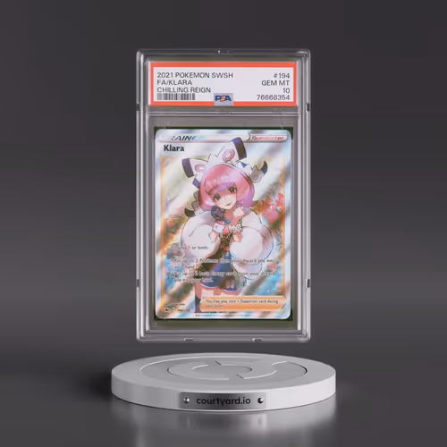 2021 Pokémon Sword & Shield Chilling Reign #194 Klara - Full Art (PSA 10 GEM MINT)
