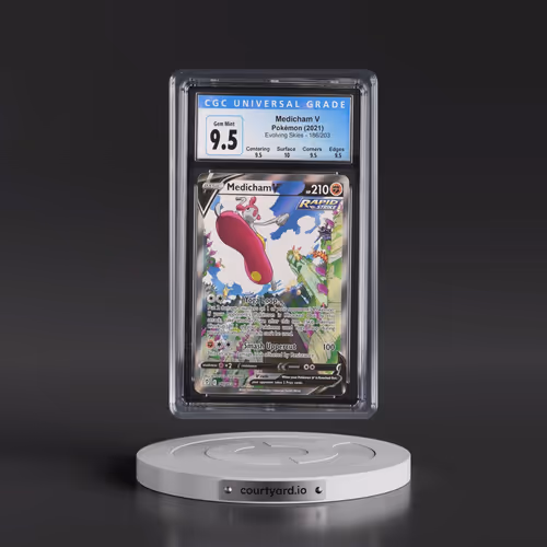 2021 Evolving Skies #186/203 Medicham V - Ultra Rare Holo (CGC 10 GEM MINT)
