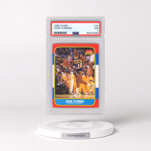 1986 Fleer #33 Vern Fleming (PSA 7 NM)