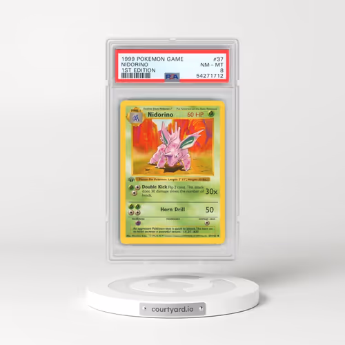 1999 Pokémon Game #37 Nidorino - 1st Edition (PSA 8 NM-MT)
