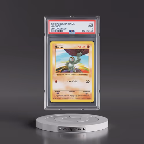 1999 Pokémon Game #52 Machop - Shadowless (PSA 9 MINT)
