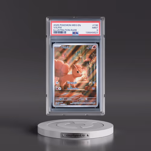 2025 Pokémon Meg EN-Mega Evolution #138 Vulpix - Illustration Rare (PSA 9 MINT)