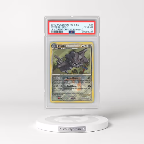 2010 Pokémon Heartgold & Soulsilver Unleashed #24 Steelix - Holo Crosshatch-2011 Pokemon League (PSA