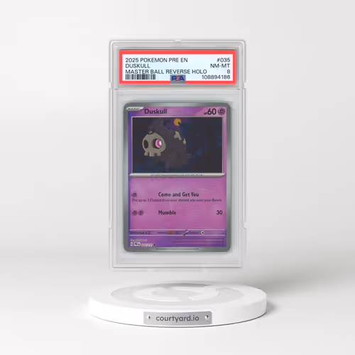 2025 Pokémon Pre EN-Prismatic Evolutions #035 Duskull - Reverse Holo Master Ball (PSA 8 NM-MT)
