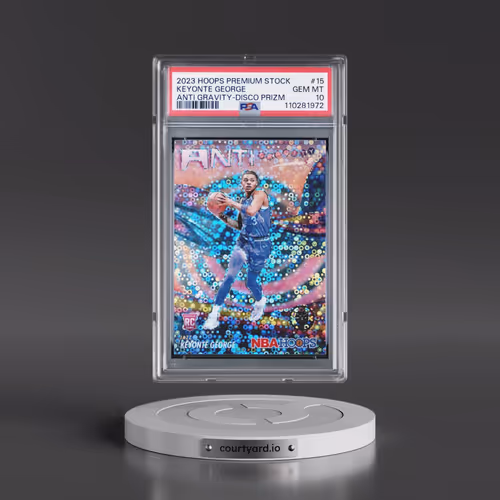2023 Panini Hoops Premium Stock Anti Gravity #15 Keyonte George - Disco Prizm (PSA 10 GEM MINT)