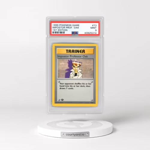 1999 Pokémon Game #73 Impostor Professor Oak - 1st Edition (PSA 9 MINT)