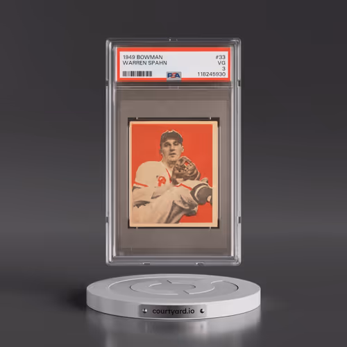 1949 Bowman #33 Warren Spahn (PSA 3 VG)