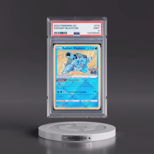 2022 Pokémon Go #018 Radiant Blastoise - Holo (PSA 9 MINT)
