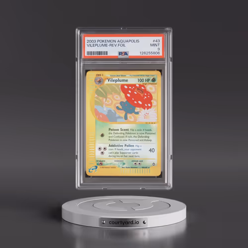 2003 Pokémon Aquapolis #43 Vileplume - Reverse Foil (PSA 9 MINT)