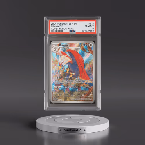 2024 Pokémon Ssp EN-Surging Sparks #214 Braviary - Illustration Rare (PSA 10 GEM MINT)