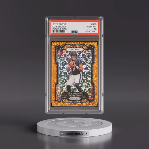 2023 Panini Prizm #339 CJ Stroud - Disco Prizm (PSA 10 GEM MINT)
