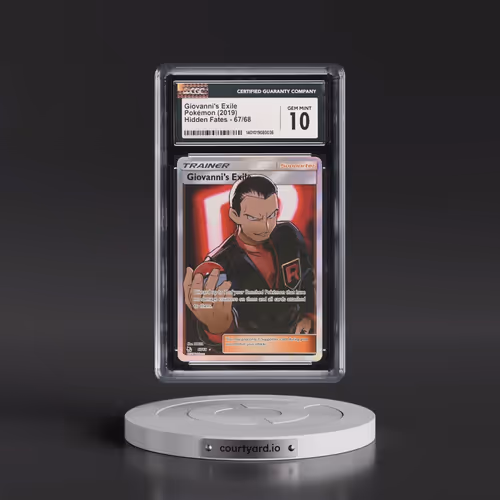 2019 Hidden Fates #67/68 Giovanni's Exile - Ultra Rare Holo (CGC 10 GEM MINT)