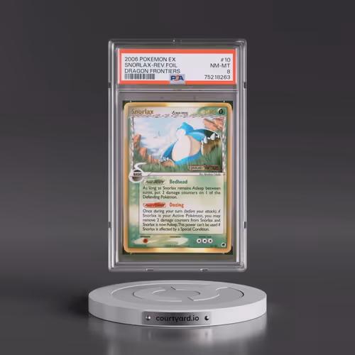 2006 Pokémon EX Dragon Frontiers #10 Snorlax - Reverse Foil (PSA 8 NM-MT)