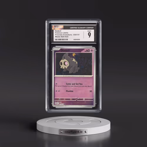 2025 Pokémon Pre EN-Prismatic Evolutions #035 Duskull - Reverse Holo Master Ball (CGC 9 MINT)