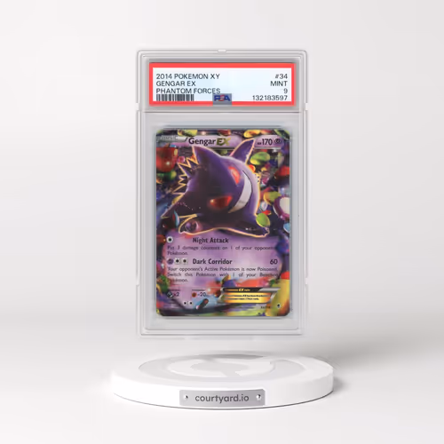 2014 Pokémon XY Phantom Forces #34 Gengar EX - Holo (PSA 9 MINT)