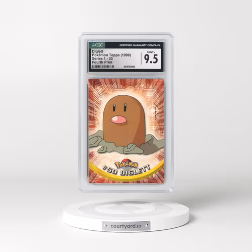 1999 Series 1 (Oval Nintendo Seal) #50 Diglett - Fourth Print (Red Logo) (CGC 9.5 MINT+)