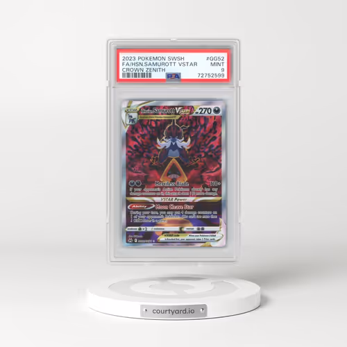 2023 Pokémon Sword and Shield Crown Zenith #GG52 Hisuian Samurott Vstar - Full Art (PSA 9 MINT)