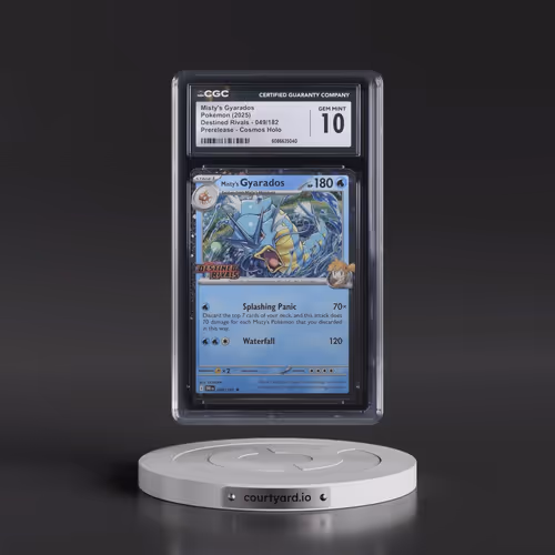 2025 Destined Rivals - DRI EN #049/182 Misty's Gyarados - Prerelease (Cosmos Holo) (CGC 10 GEM MINT)