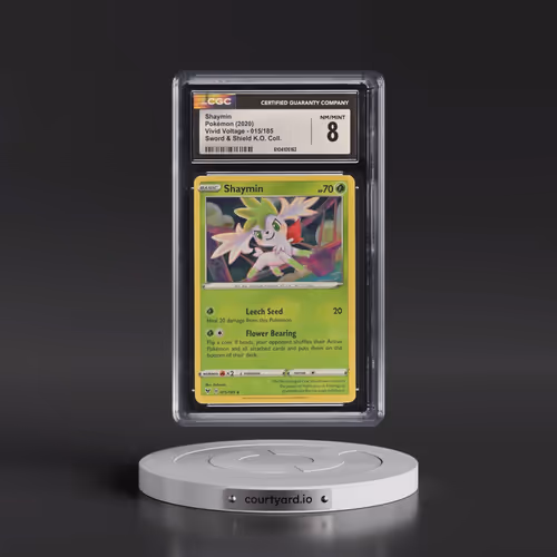 2020 Vivid Voltage #015/185 Shaymin - Sword & Shield Knock Out Collection (Cosmos Holo) (CGC 8 N