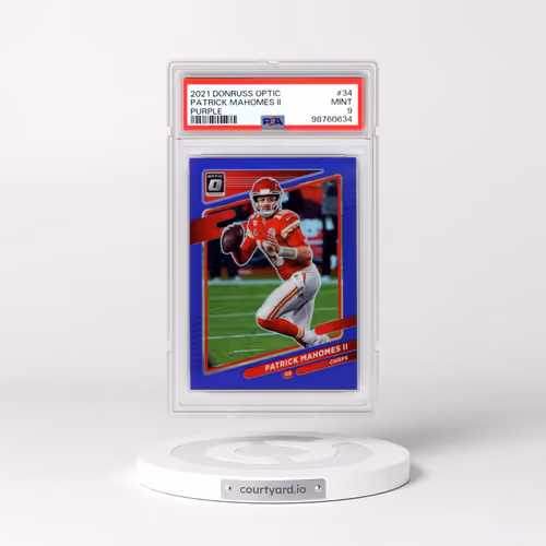 2021 Panini Donruss Optic #34 Patrick Mahomes II - Purple (PSA 9 MINT)