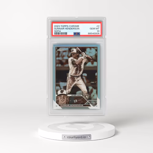 2023 Topps Chrome #2 Gunnar Henderson - Sepia Refractor (PSA 10 GEM MINT)