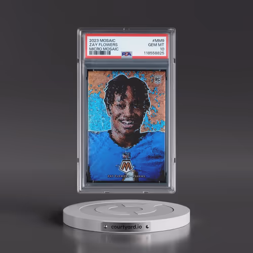 2023 Panini Mosaic Micro Mosaic #MM9 Zay Flowers (PSA 10 GEM MINT)