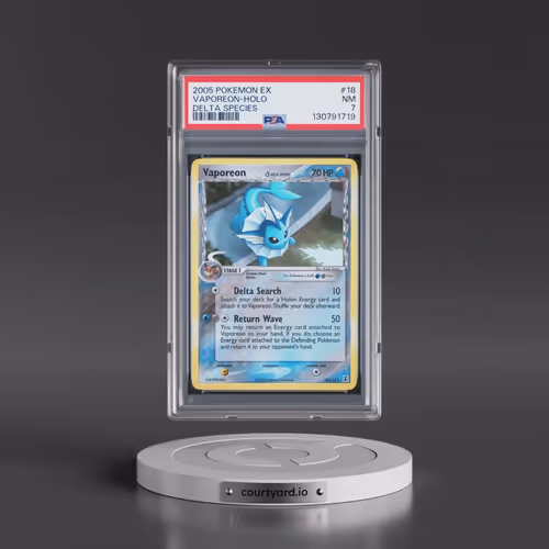 2005 Pokémon EX Delta Species #18 Vaporeon - Holo (PSA 7 NM)