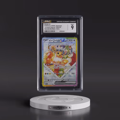 2024 High Class Pack: Terastal Fest ex - sv8a #224/187 Eevee ex - Special Art Rare Holo (CGC 9 MINT)